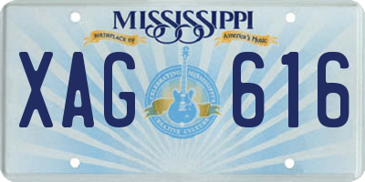 MS license plate XAG616