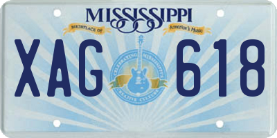 MS license plate XAG618