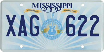 MS license plate XAG622