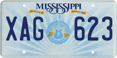 MS license plate XAG623