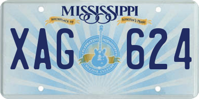 MS license plate XAG624