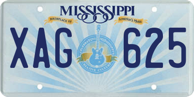 MS license plate XAG625