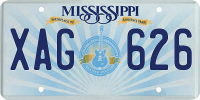 MS license plate XAG626