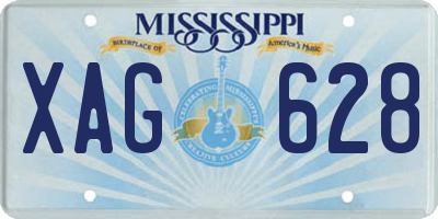 MS license plate XAG628