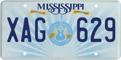 MS license plate XAG629