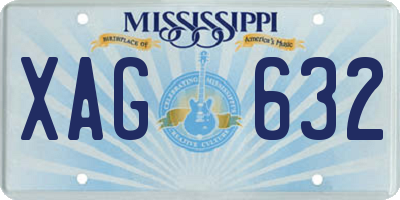 MS license plate XAG632