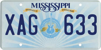 MS license plate XAG633