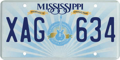 MS license plate XAG634