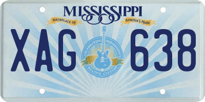 MS license plate XAG638