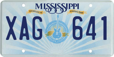 MS license plate XAG641