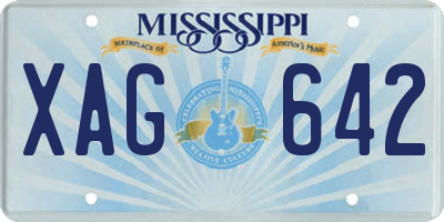 MS license plate XAG642