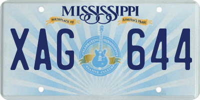 MS license plate XAG644