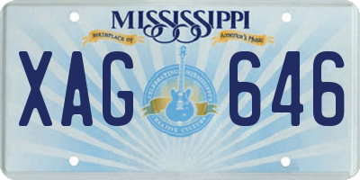MS license plate XAG646