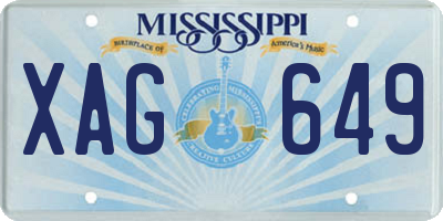 MS license plate XAG649