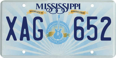 MS license plate XAG652