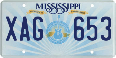 MS license plate XAG653