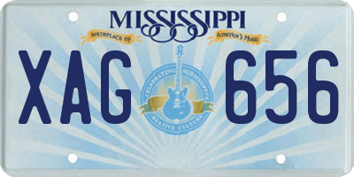 MS license plate XAG656
