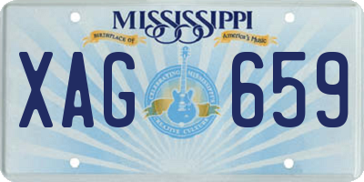 MS license plate XAG659