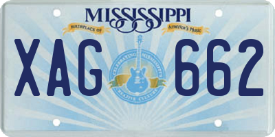 MS license plate XAG662
