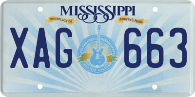 MS license plate XAG663