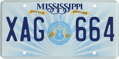 MS license plate XAG664