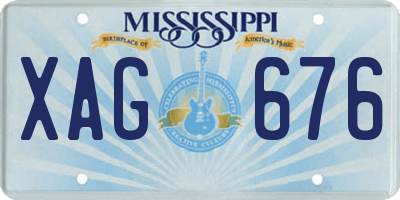 MS license plate XAG676