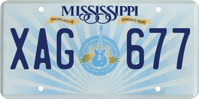 MS license plate XAG677