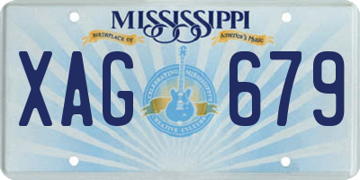 MS license plate XAG679