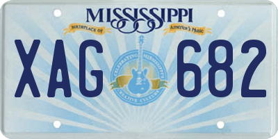 MS license plate XAG682