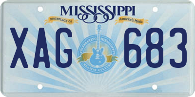 MS license plate XAG683