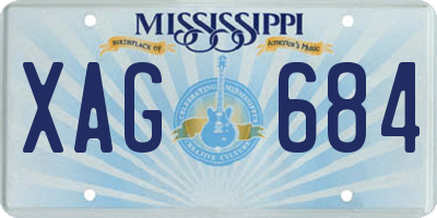 MS license plate XAG684