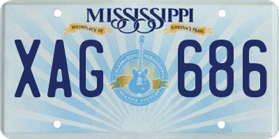 MS license plate XAG686