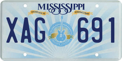 MS license plate XAG691