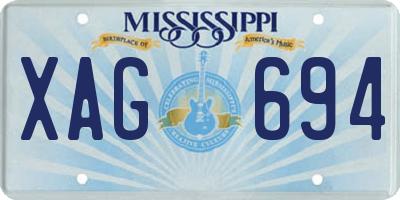 MS license plate XAG694