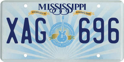 MS license plate XAG696