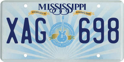MS license plate XAG698