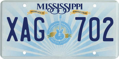MS license plate XAG702