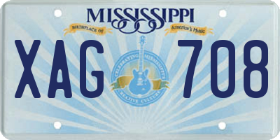 MS license plate XAG708