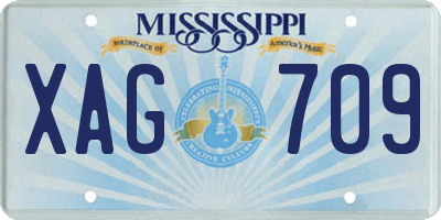 MS license plate XAG709