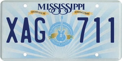 MS license plate XAG711