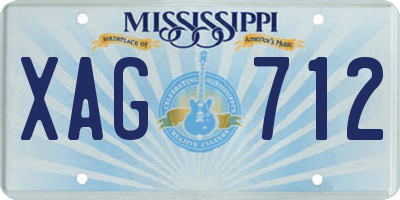 MS license plate XAG712