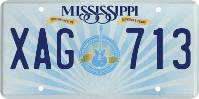 MS license plate XAG713