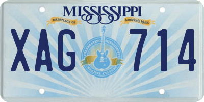 MS license plate XAG714