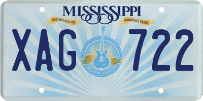 MS license plate XAG722