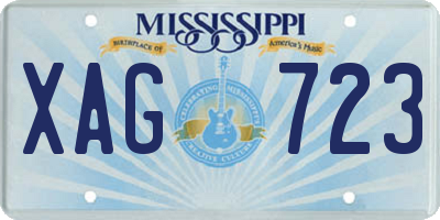 MS license plate XAG723