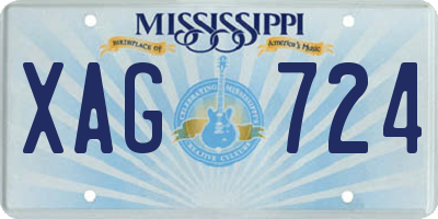 MS license plate XAG724