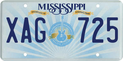 MS license plate XAG725