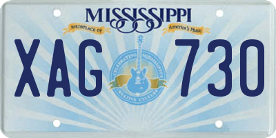 MS license plate XAG730