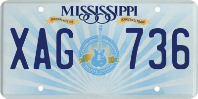MS license plate XAG736