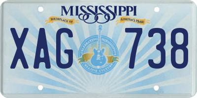 MS license plate XAG738